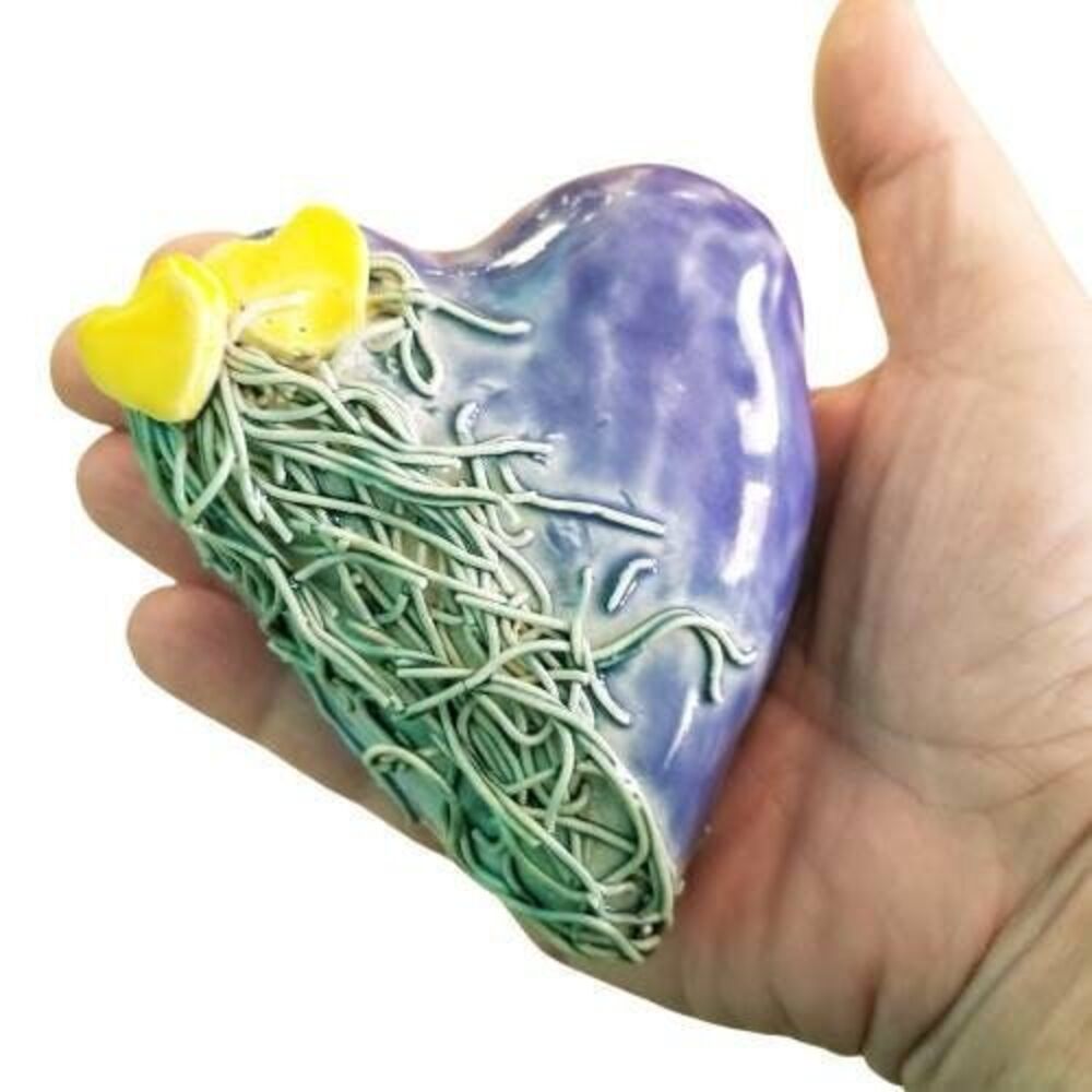 Handmade Ceramic Heart, Love Gift, Romantic Accents,  Valentines Day Gift